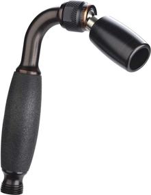 img 4 attached to 💦 WaterSense Certified Low Flow 1.5 GPM Handheld Showerhead with Slip-Free Grip: Solid Metal, Oil Rubbed Bronze Finish by High Sierra