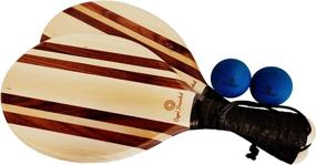 img 3 attached to 🏖️ Capri Frescobol Classic Solid Wood Beach Paddle Ball Set - Premium Quality Paddles, Balls & Beach Bag