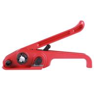 🔴 passion red heavy duty poly strapping tensioner & cutter - manual banding tools for 1/2" - 3/4" width polyester polyproplyn strap logo