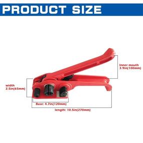 img 1 attached to 🔴 Passion Red Heavy Duty Poly Strapping Tensioner & Cutter - Manual Banding Tools for 1/2" - 3/4" Width Polyester Polyproplyn Strap