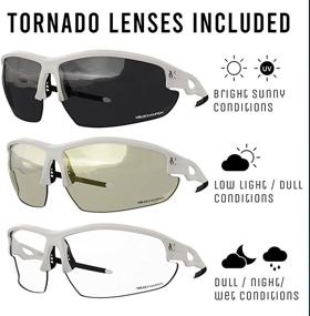 img 2 attached to 🕶️ VeloChampion Tornado Sports Sunglasses: Cycling & Running Eyewear Kit with 3 Lenses and Pouch