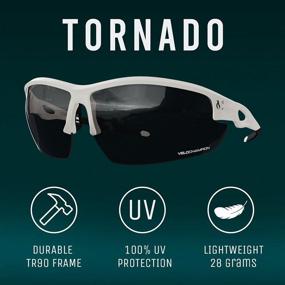 img 3 attached to 🕶️ VeloChampion Tornado Sports Sunglasses: Cycling & Running Eyewear Kit with 3 Lenses and Pouch