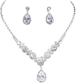 img 4 attached to 💎 Sparkling UDYLGOON UDORA Crystal Jewelry Sets: Perfect Accessories for Bridal Bridesmaid Wedding Party