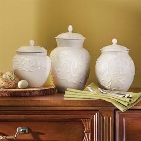 img 1 attached to 🍶 Lenox Innocence Carved 3 Piece Canister Set