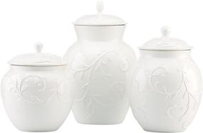 img 3 attached to 🍶 Lenox Innocence Carved 3 Piece Canister Set