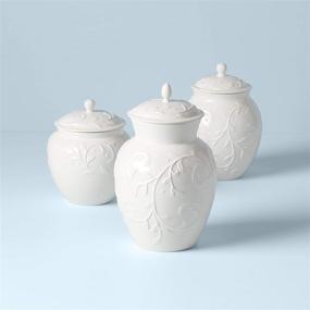 img 2 attached to 🍶 Lenox Innocence Carved 3 Piece Canister Set