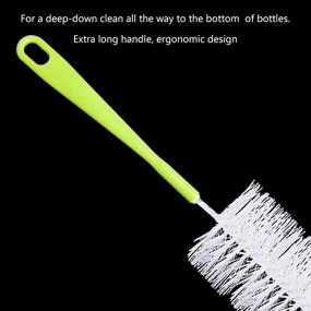 img 2 attached to 🧽 LiKee Extra Long Bottle Cleaning Brush - 18 Inches Long x 2.17 Inches Wide - Ideal for Washing Decanters, Thermoses, Water Bottles - Efficient Brush for Cleansing and Washer