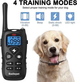 img 3 attached to 🐶 Badiepet Waterproof Electric Dog Training Collar Set with Remote - Beep, Vibration, and Shock Modes for Small, Medium, Large Dogs - 0-99 Shock Levels