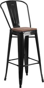 img 4 attached to Taylor Logan Black Metal Barstool