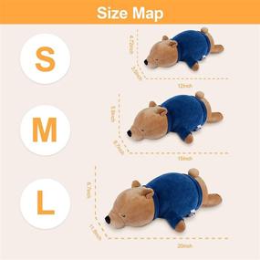 img 1 attached to 🐻 Cute 20-inch Stuffed Bear Plush Pillow - Ultra-Soft Brown Hugging Cuddle Toy, Perfect Gift for Children's Birthdays!