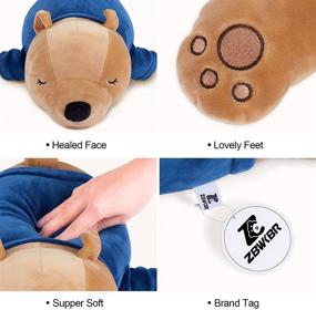 img 2 attached to 🐻 Cute 20-inch Stuffed Bear Plush Pillow - Ultra-Soft Brown Hugging Cuddle Toy, Perfect Gift for Children's Birthdays!