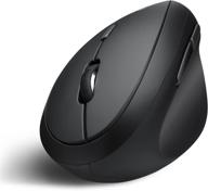 🖱️ perixx perimice-719 wireless ergonomic vertical optical mouse - black, right handed, mini size, 2.4 ghz, 3-level dpi logo