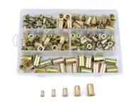 🔩 wmycongcong 200-piece zinc plated carbon steel rivet nut insert assortment kit with flat head - m4 m5 m6 m8 m10 logo