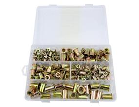 img 3 attached to 🔩 WMYCONGCONG 200-Piece Zinc Plated Carbon Steel Rivet Nut Insert Assortment Kit with Flat Head - M4 M5 M6 M8 M10