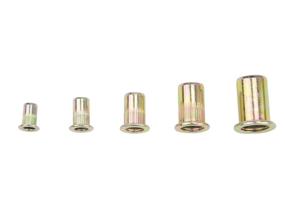 img 1 attached to 🔩 WMYCONGCONG 200-Piece Zinc Plated Carbon Steel Rivet Nut Insert Assortment Kit with Flat Head - M4 M5 M6 M8 M10