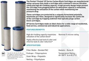 img 1 attached to 🚰 Pentair Pentek EP-20 Carbon Water Filter: 20-Inch Whole House Replacement Cartridge with Bonded PAC Filter - 5 Micron