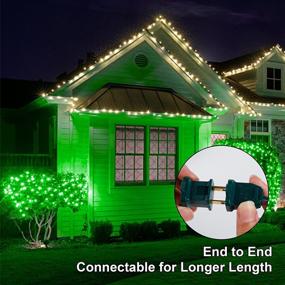 img 2 attached to UL Certified 150 Count Christmas String Lights - 33FT Indoor/Outdoor Decorative Green Wire Fairy Lights for St Patricks Day, Holiday, Patio, and Party Decoration