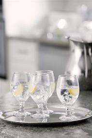 img 1 attached to 🍷 Epure Cremona Collection 4 Piece Water Goblet Glass Set - Versatile and Elegant Stemmed Glasses for Water, Juice, Wine, Mixed Drinks, and Cocktails (Water Goblet (13.5 oz))