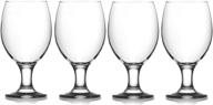 🍷 epure cremona collection 4 piece water goblet glass set - versatile and elegant stemmed glasses for water, juice, wine, mixed drinks, and cocktails (water goblet (13.5 oz)) логотип