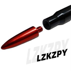img 3 attached to 🚀 Enhance Your Ford F150 Aesthetic with the 50 Cal Caliber Black RED TOP Bullet Antenna (1999-2019) - Durable Heavy Gauge Billet Aluminum Design in Black and Red-Black