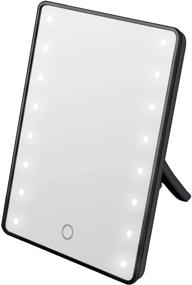 img 4 attached to 💄 VITREE Makeup Mirror: 16 LED Cosmetic Mirror with Touch Switch - Portable for Tabletop, Bathroom, and Travel