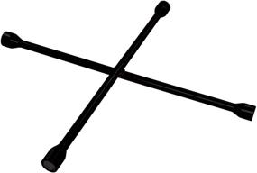 img 3 attached to Black 25-inch Truck SAE/Metric 4-Way Cross Lug Wrench by Performance Tool W11