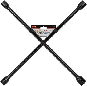 img 4 attached to Black 25-inch Truck SAE/Metric 4-Way Cross Lug Wrench by Performance Tool W11
