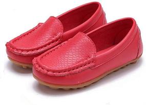 img 2 attached to Premium Genuine Leather RVROVIC Loafers - Stylish Oxford Toddler Boys' Shoes