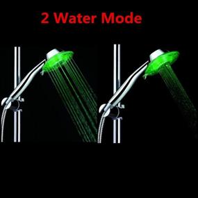 img 2 attached to 🚿 ZSZT LED Shower Head: 7 Colors, 2 Water Modes, Fits Standard Shower Hose