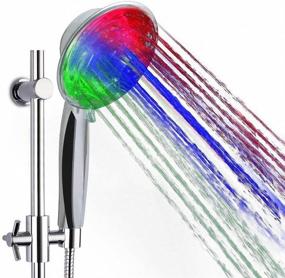 img 4 attached to 🚿 ZSZT LED Shower Head: 7 Colors, 2 Water Modes, Fits Standard Shower Hose