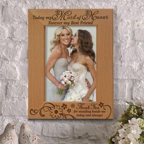 img 1 attached to KATE POSH - Forever My Best Friend Maid of Honor Picture Frame - Engraved Wood Wedding Gift (4x6-Vertical)