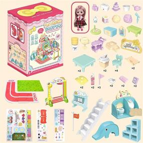 img 1 attached to 🏫 MITCIEN Dollhouse Furniture for Kindergarten and Preschool Playsets