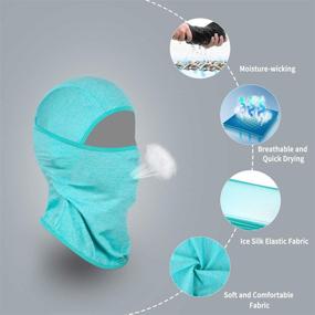 img 3 attached to Achiou Balaclava Face Mask with UV Protection and Ice Silk Material for Men and Women - Ideal for Cycling, Climbing, Running and Sun Protection