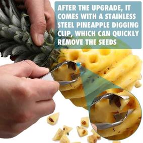 img 1 attached to 🍍 Effortlessly Slice, Peel & Core Pineapples with Stainless Steel Pineapple Cutter, Corer, and Slicer Set for Home and Kitchen