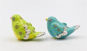 img 2 attached to 🐦 Appletree Design Birds of Fancy Salt and Pepper Set, 2-1/8-Inch, 2-3/8-Inch" - "Appletree Birds of Fancy Salt and Pepper Set, 2-1/8-Inch and 2-3/8-Inch, Design