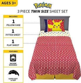 img 2 attached to 🛏️ Super Soft Bedding Set, 3 Piece Twin Size, Pokemon - Franco Kids