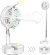 🌀 tesinll desk and table fan: foldable, portable fan with battery and usb power, humidification, table lamp, night light, 4 speeds and adjustable height logo