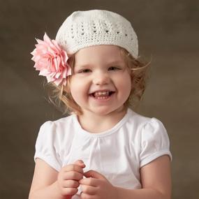 img 1 attached to 🌸 Lello Crochet Beanie Hat for Little Girls with Adorable Flower Embellishment