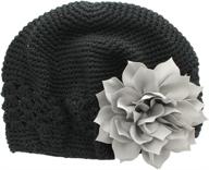 🌸 lello crochet beanie hat for little girls with adorable flower embellishment логотип