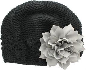 img 3 attached to 🌸 Lello Crochet Beanie Hat for Little Girls with Adorable Flower Embellishment