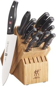 img 4 attached to 🔪 ZWILLING Twin Signature 11-piece Knife Block Set, Chef Knife, Bread Knife, Black