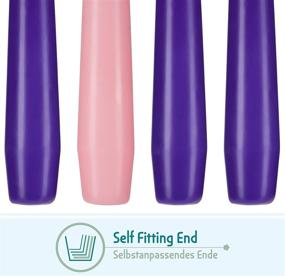 img 2 attached to 🕯️ BRUBAKER 4 pcs Advent Candles Purple and Pink - 10 Inch Taper Candles for Christmas, Church, and Celebrations - Unscented and Dripless - Made in Europe: High-Quality Advent Candles for a Joyful Holiday Season