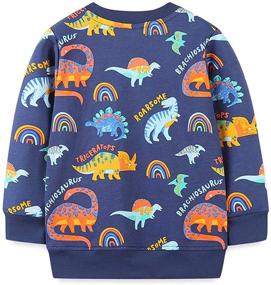 img 3 attached to 👕 Sweatshirt Pullover for Boys' Clothing – Cotton Cartoon Excavator Design