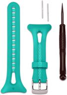 garmin watch band teal small: forerunner 10/15 - secure and stylish replacement logo