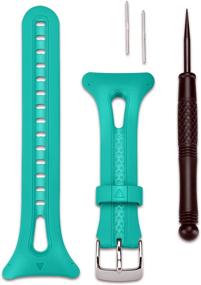 img 2 attached to Garmin Watch Band Teal Small: Forerunner 10/15 - Secure and Stylish Replacement