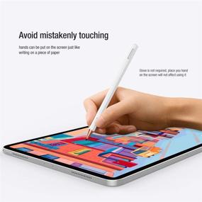 img 2 attached to 🖊️ Нилкин стилус-ручка для iPad: активное перо с подавлением ладони для точного письма/рисования на iPad, iPad Pro, iPad Air, iPad Mini.