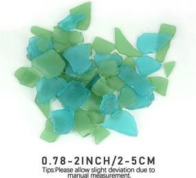 img 2 attached to 🌊 NB Sea Glass for Crafts: 16 oz Tumbled Sea Glass Decor Bulk - Cobalt Blue Aqua & Frosted White Seaglass Pieces for Beach Wedding Decor and Art Crafts - Vase Filler included
