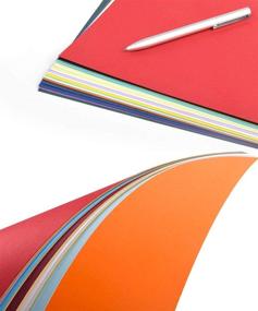 img 1 attached to 📚 UPlama Double Sided Lightweight Construction Paper: Neon Colored Craft Paper Pads - 200 Sheets, A4 20 Assorted Colors