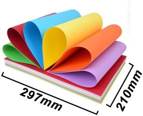 img 3 attached to 📚 UPlama Double Sided Lightweight Construction Paper: Neon Colored Craft Paper Pads - 200 Sheets, A4 20 Assorted Colors