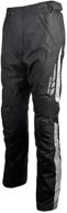 waterproof thickened motorcycle riding pants for men - all-weather windproof & ce armored, 2xl, grey/black logo